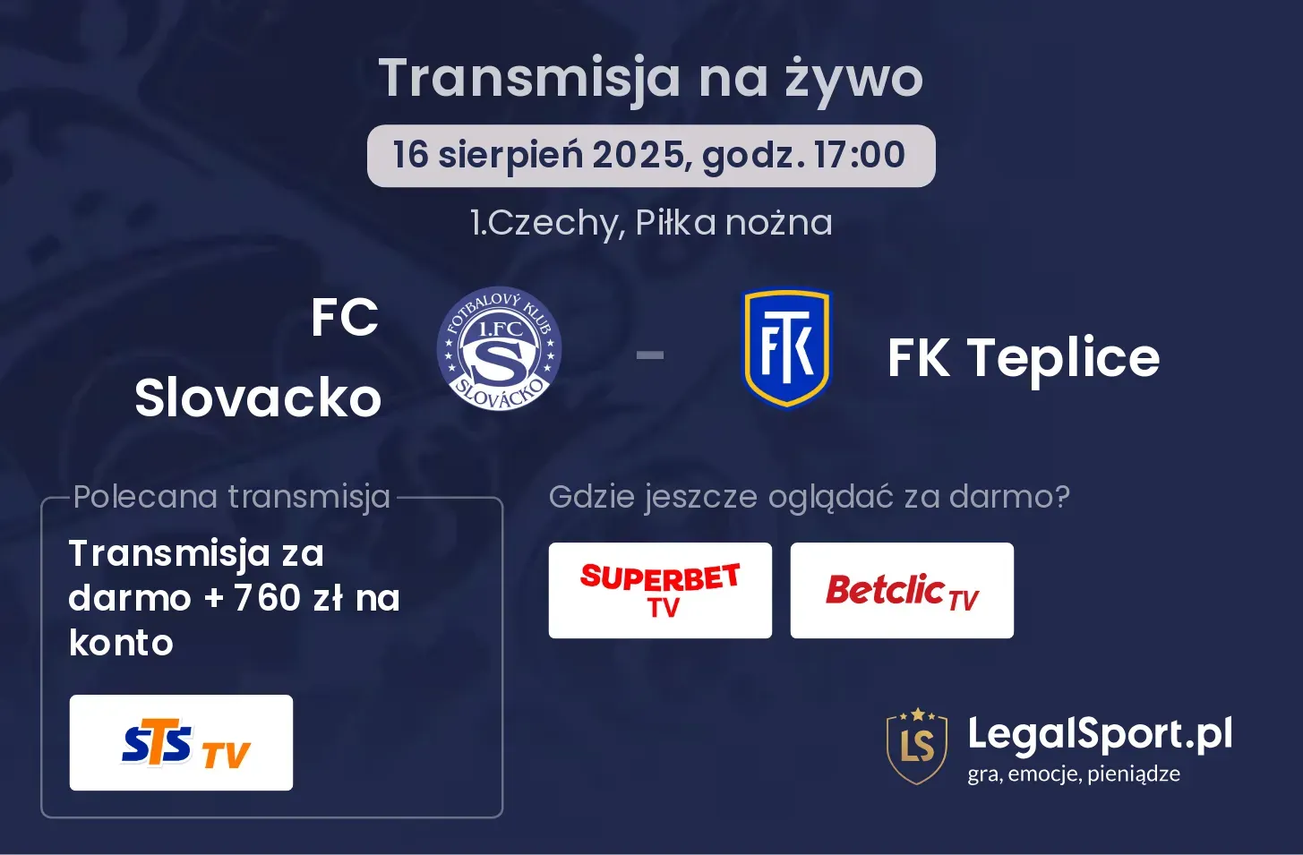 FK Teplice - FC Slovacko gdzie oglądać transmisję?