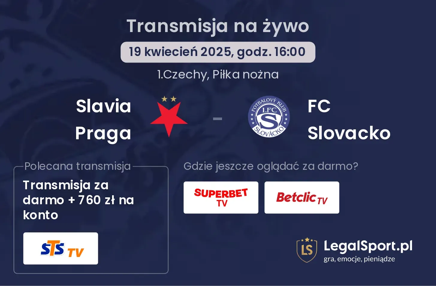 Slavia Praga - FC Slovacko gdzie oglądać?