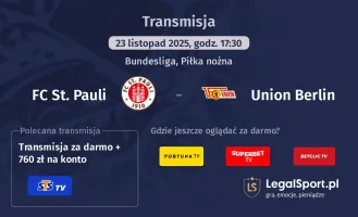 FC St. Pauli - Union Berlin gdzie oglądać? (23.11)