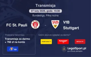 FC St. Pauli - VfB Stuttgart gdzie oglądać? (07.02)
