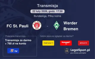 FC St. Pauli - Werder Bremen gdzie oglądać? (22.02)