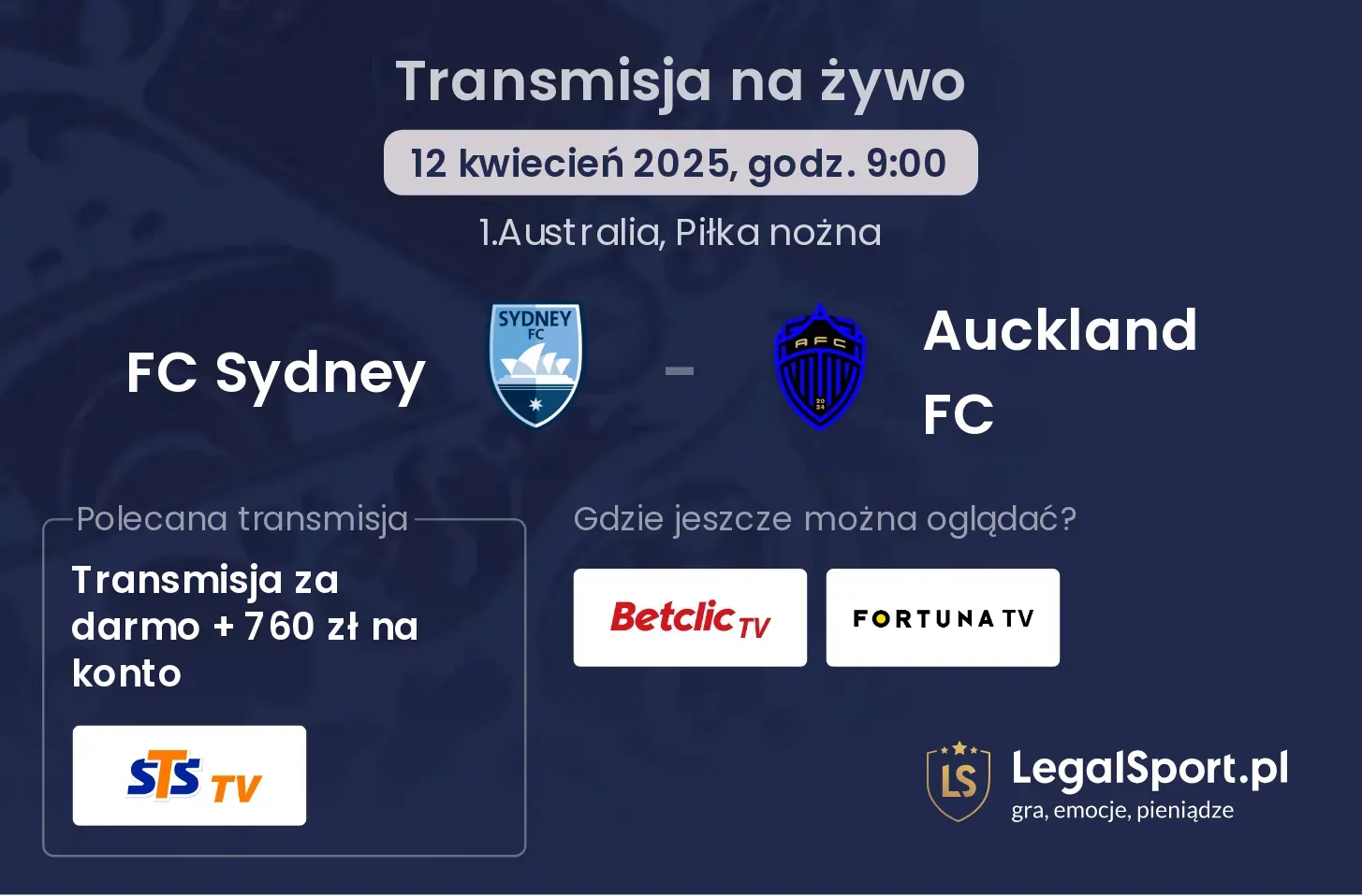 FC Sydney - Auckland FC gdzie oglądać?