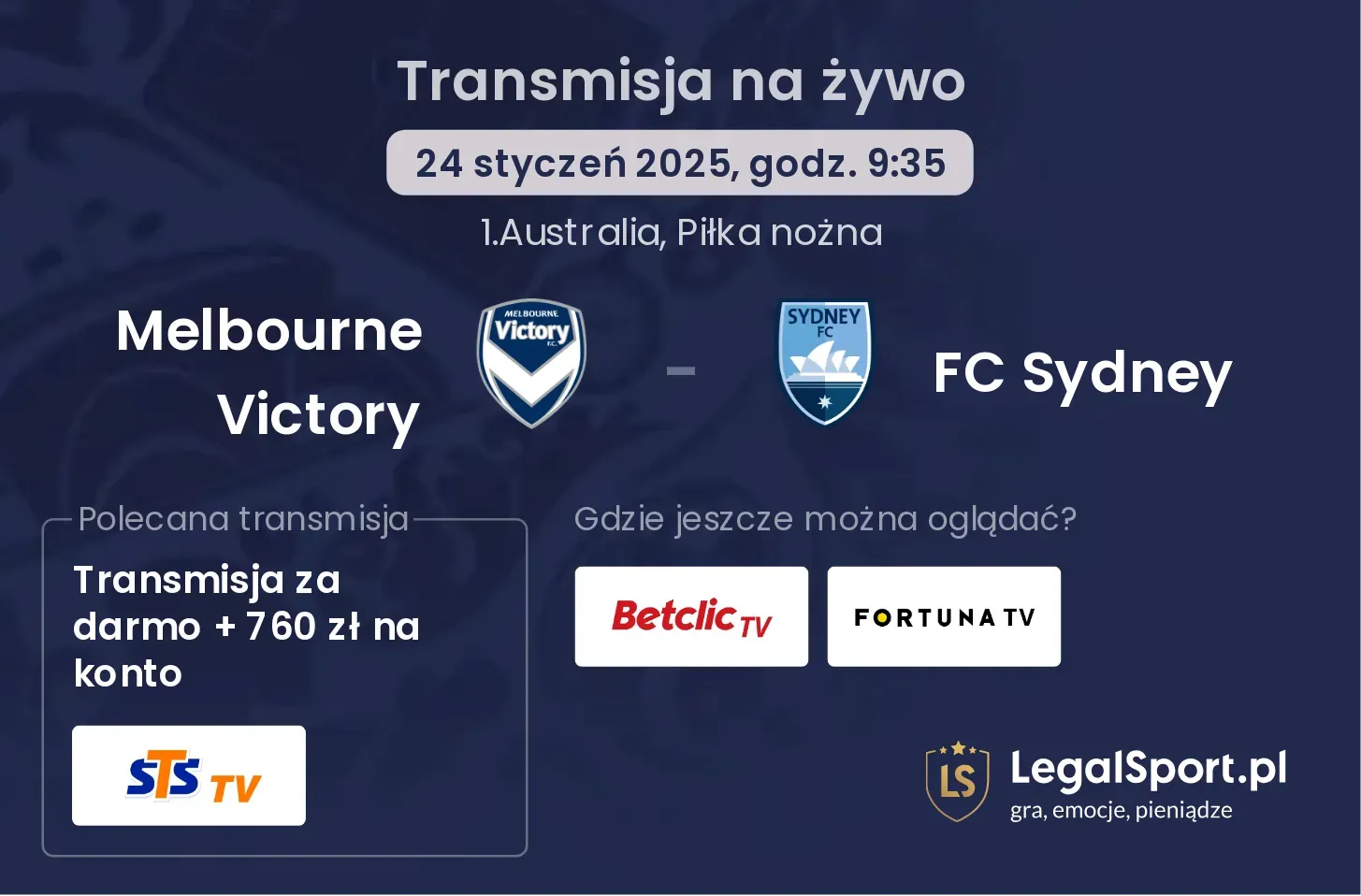 Melbourne Victory - FC Sydney gdzie oglądać?
