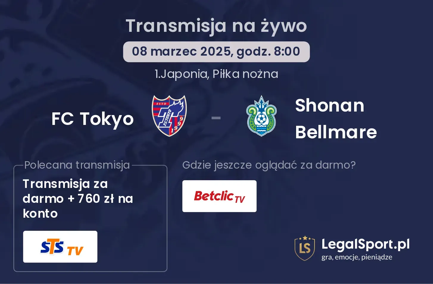 FC Tokyo - Shonan Bellmare gdzie oglądać?