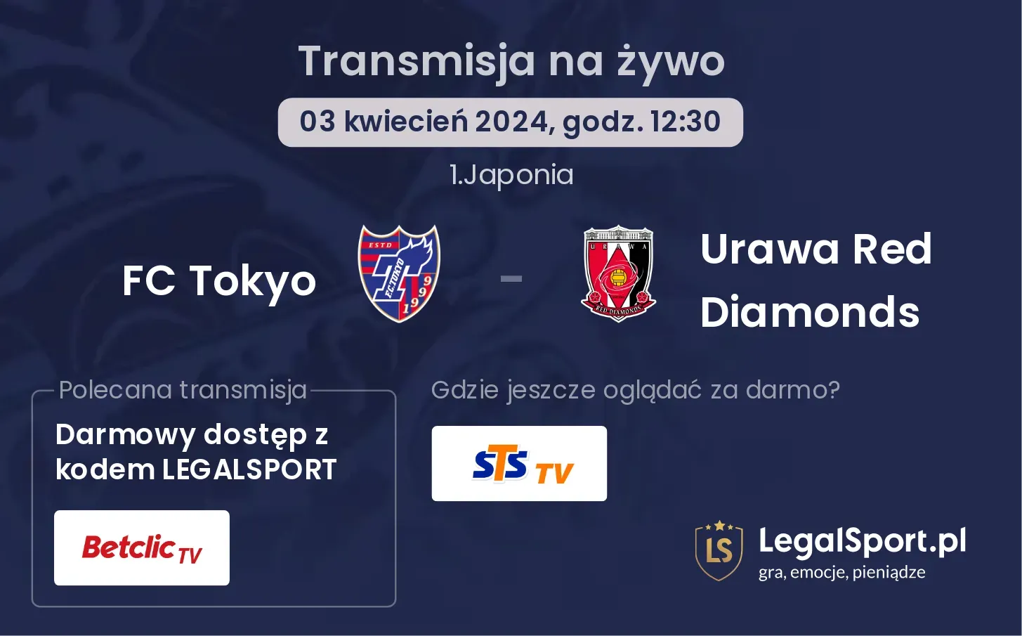 FC Tokyo - Urawa Red Diamonds transmisja na żywo