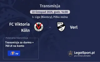 FC Viktoria Köln - Verl gdzie oglądać? (22.11)