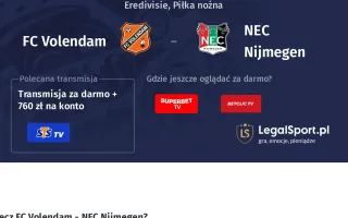 FC Volendam - NEC Nijmegen gdzie oglądać? (07.12)