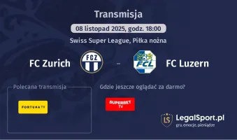 FC Zurich - FC Luzern gdzie oglądać? (08.11)