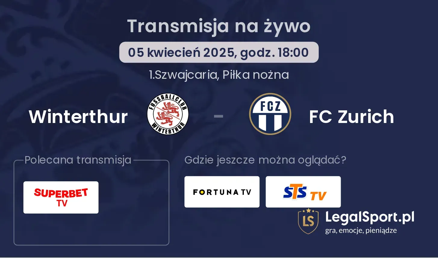 Winterthur - FC Zurich gdzie oglądać transmisję?