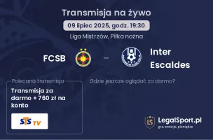 FCSB - Inter Escaldes gdzie oglądać?