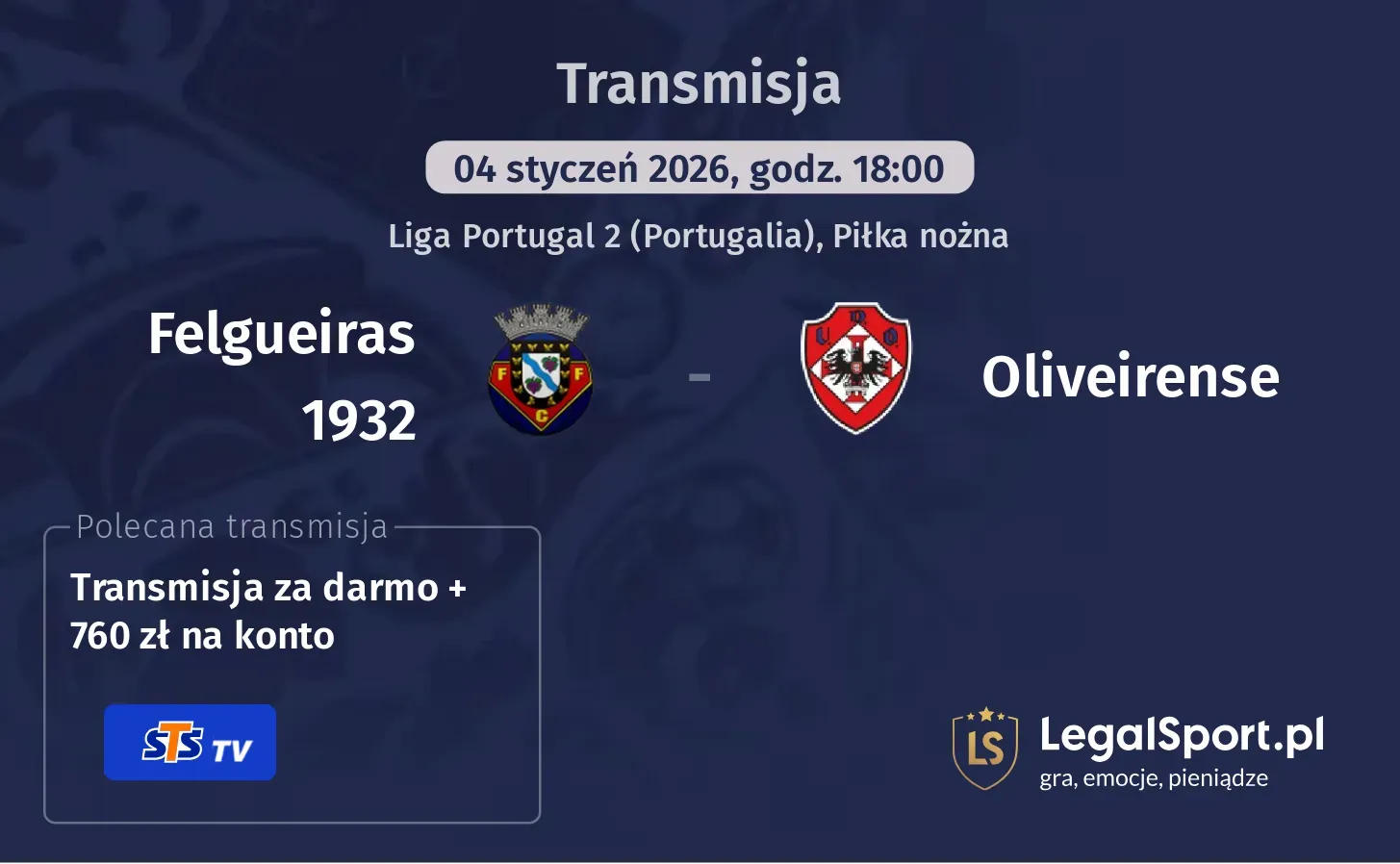 Felgueiras 1932 - Oliveirense Transmisje