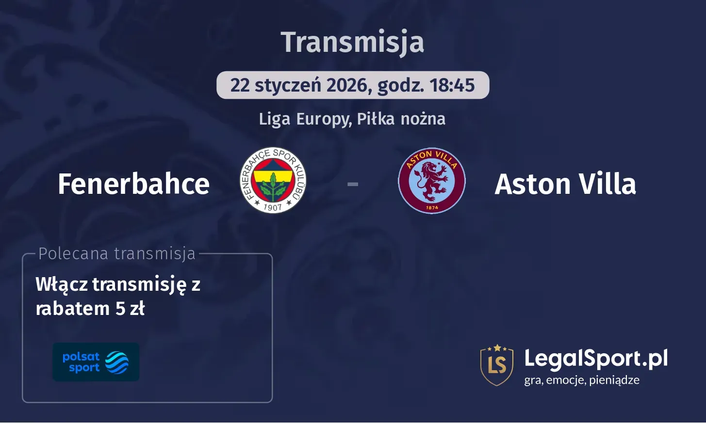 Fenerbahce - Aston Villa Transmisje