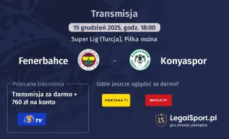 Fenerbahce - Konyaspor gdzie oglądać? (15.12)