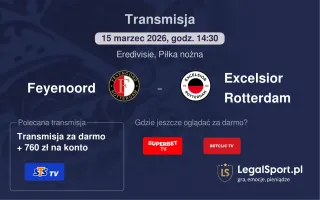 Feyenoord - Excelsior Rotterdam gdzie oglądać? (15.03)