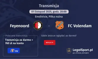 Feyenoord - FC Volendam gdzie oglądać?