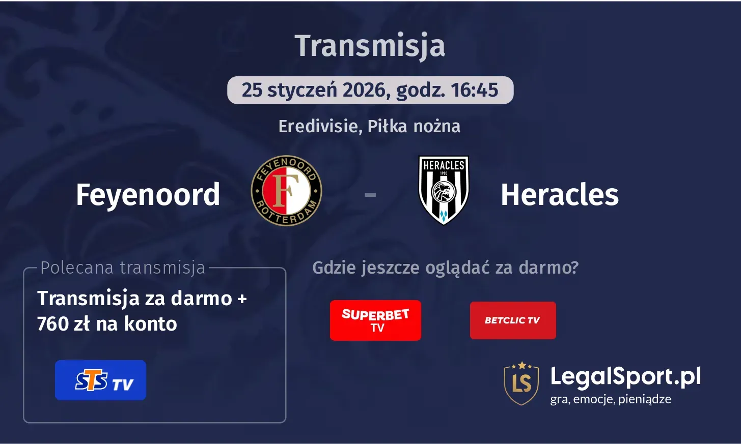 Feyenoord - Heracles Transmisje