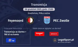 Feyenoord - PEC Zwolle gdzie oglądać? (06.12)