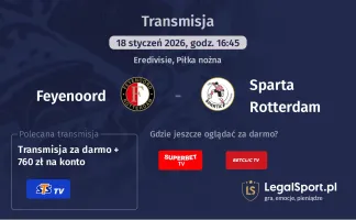 Feyenoord - Sparta Rotterdam gdzie oglądać? (18.01)