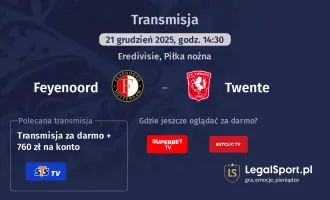 Feyenoord - Twente gdzie oglądać? (21.12)