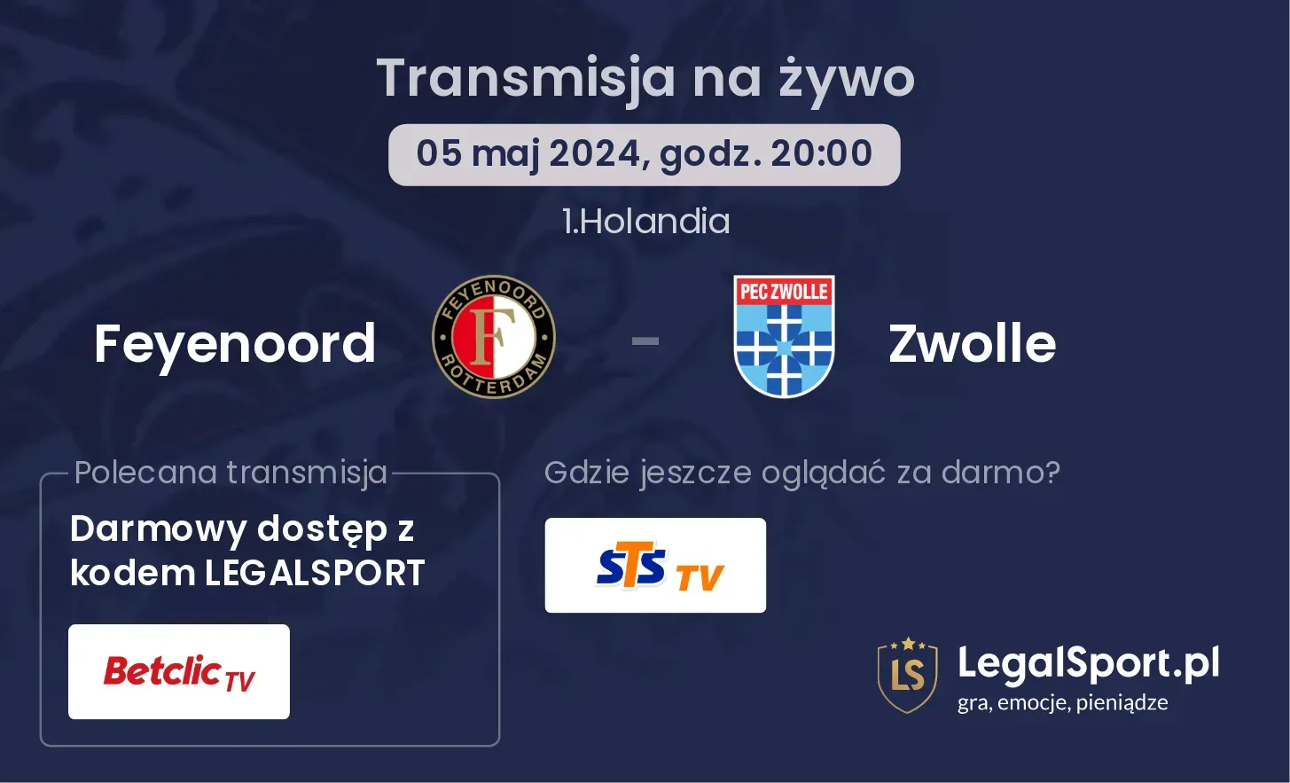 Feyenoord - Zwolle transmisja na żywo