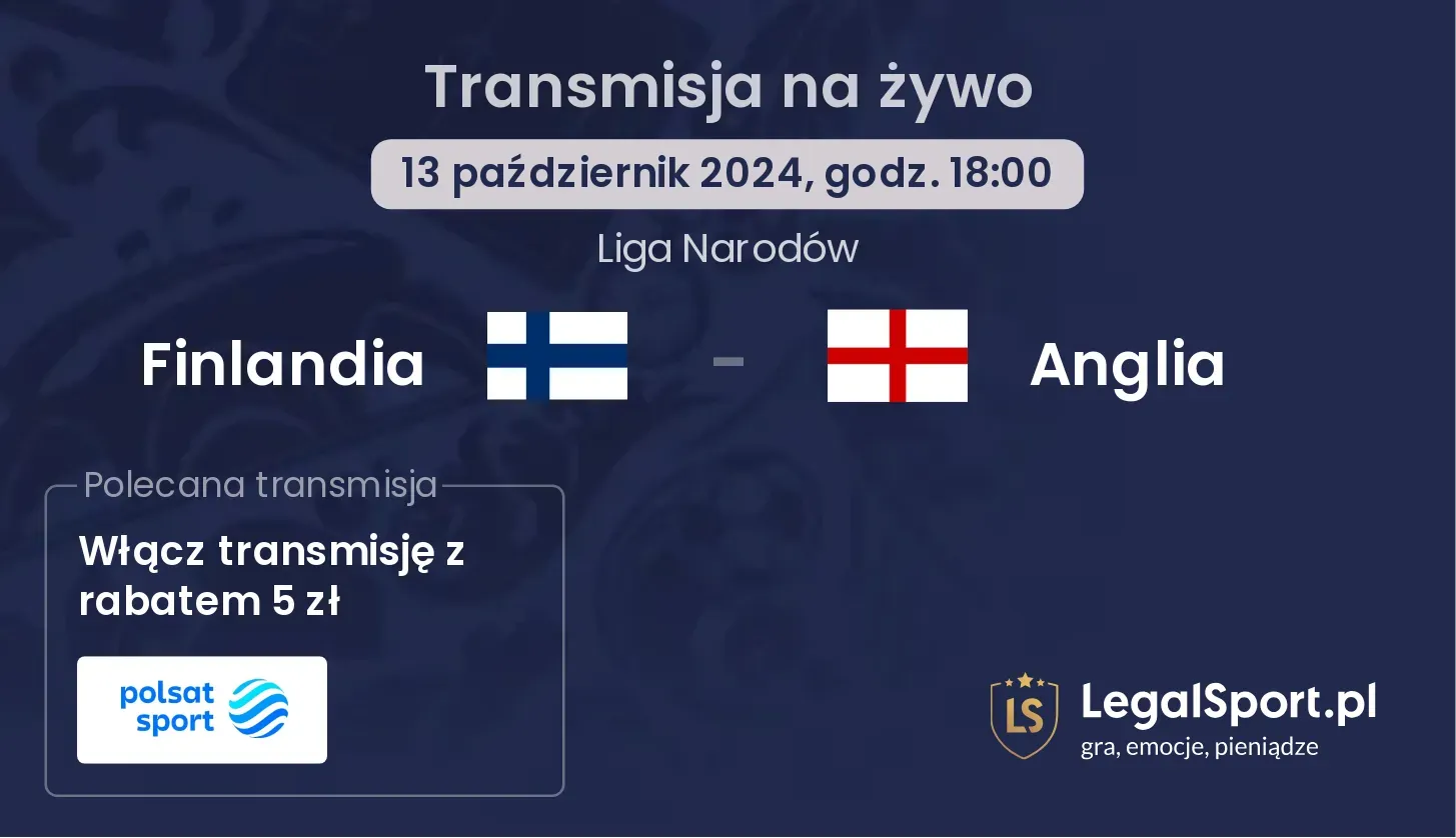Finlandia - Anglia gdzie oglądać? 13.10, godz. 18:00