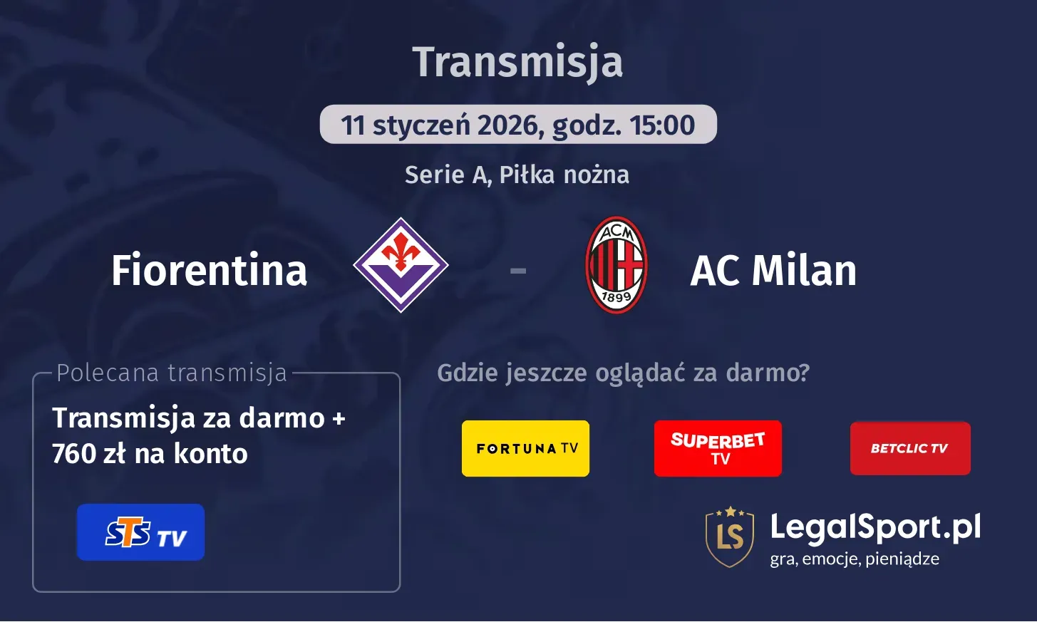 Fiorentina - AC Milan Transmisje