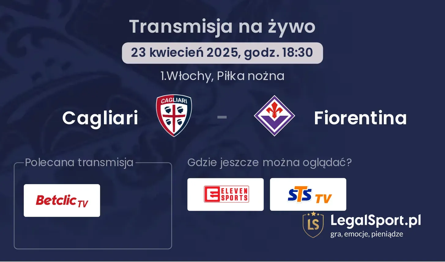Cagliari - Fiorentina gdzie oglądać?