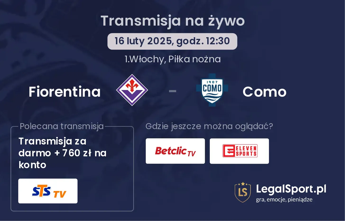 Fiorentina - Como gdzie oglądać?