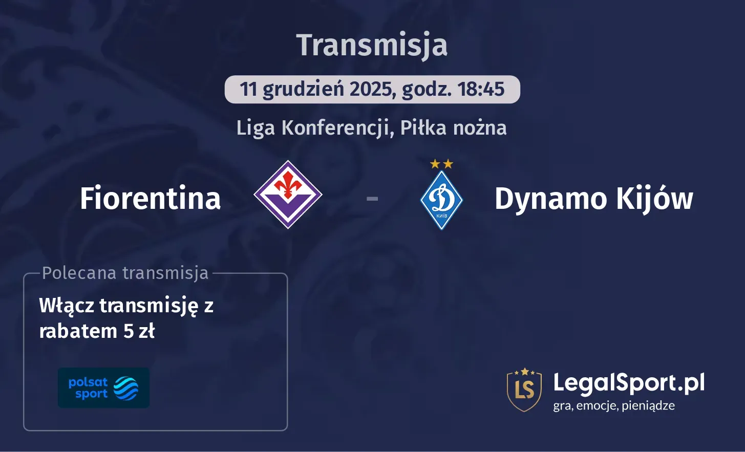 Fiorentina - Dynamo Kijów Transmisje