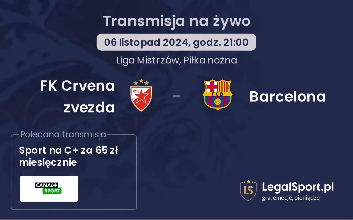 FK Crvena zvezda - Barcelona gdzie oglądać? 06.11, godz. 21:00