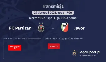 FK Partizan - Javor gdzie oglądać? (29.11)