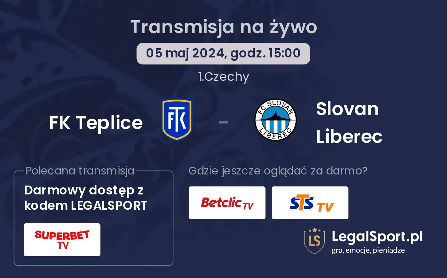 FK Teplice - Slovan Liberec transmisja na żywo