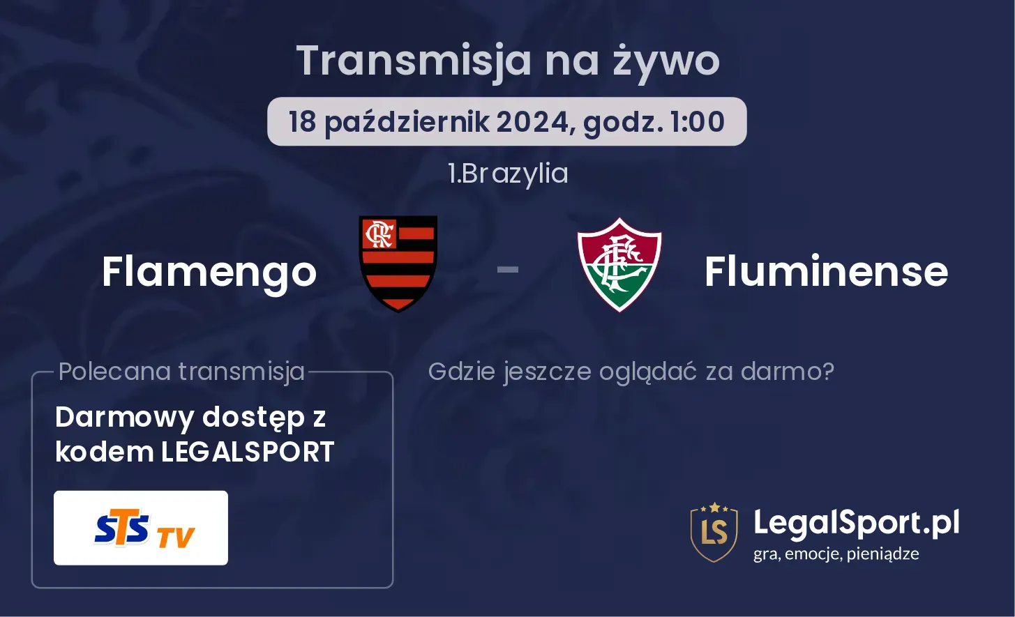 Flamengo - Fluminense gdzie oglądać? 18.10, godz. 01:00