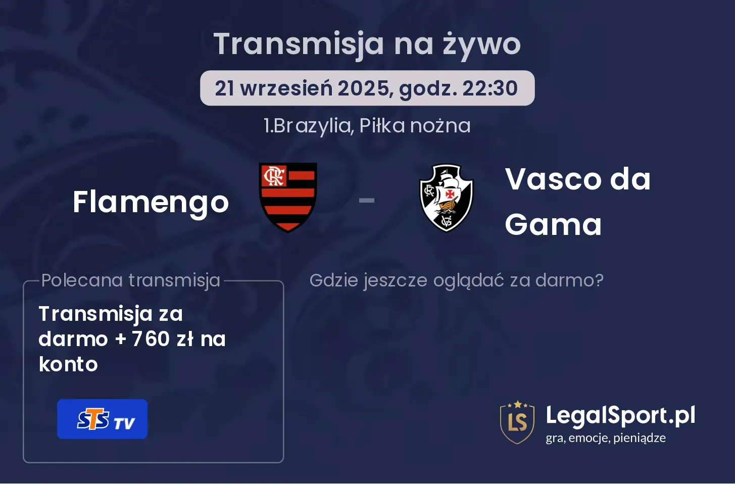 Flamengo - Vasco da Gama transmisja na żywo