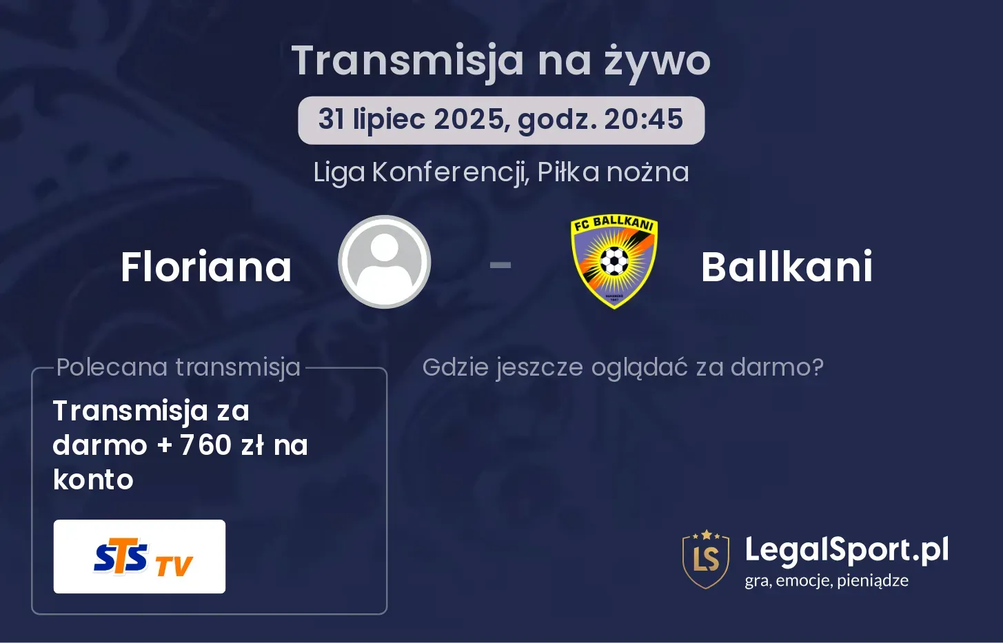 Floriana - Ballkani gdzie oglądać?