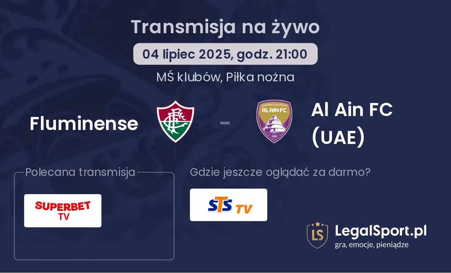 Fluminense - Al Ain FC (UAE) gdzie oglądać?