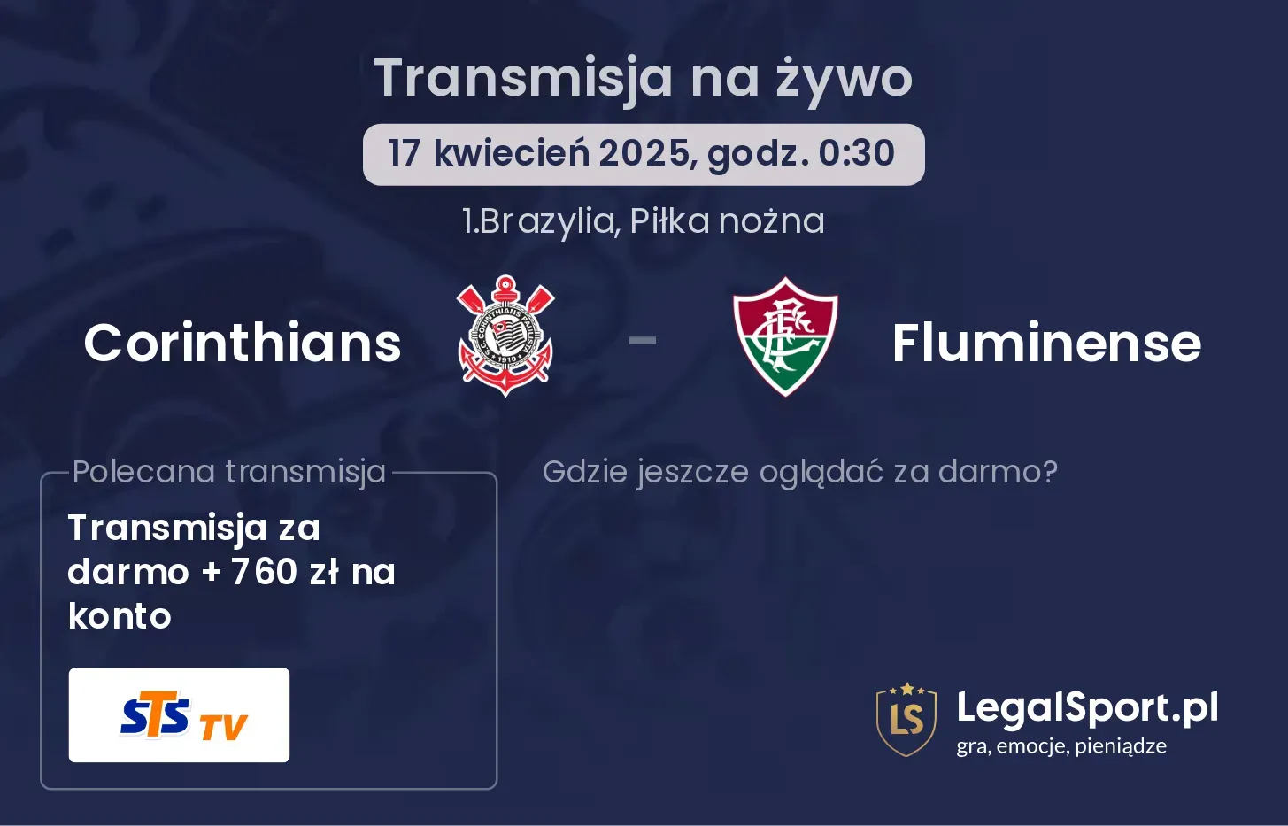 Corinthians - Fluminense gdzie oglądać transmisję?