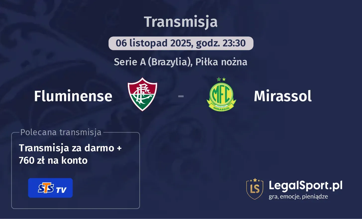 Fluminense - Mirassol Transmisje