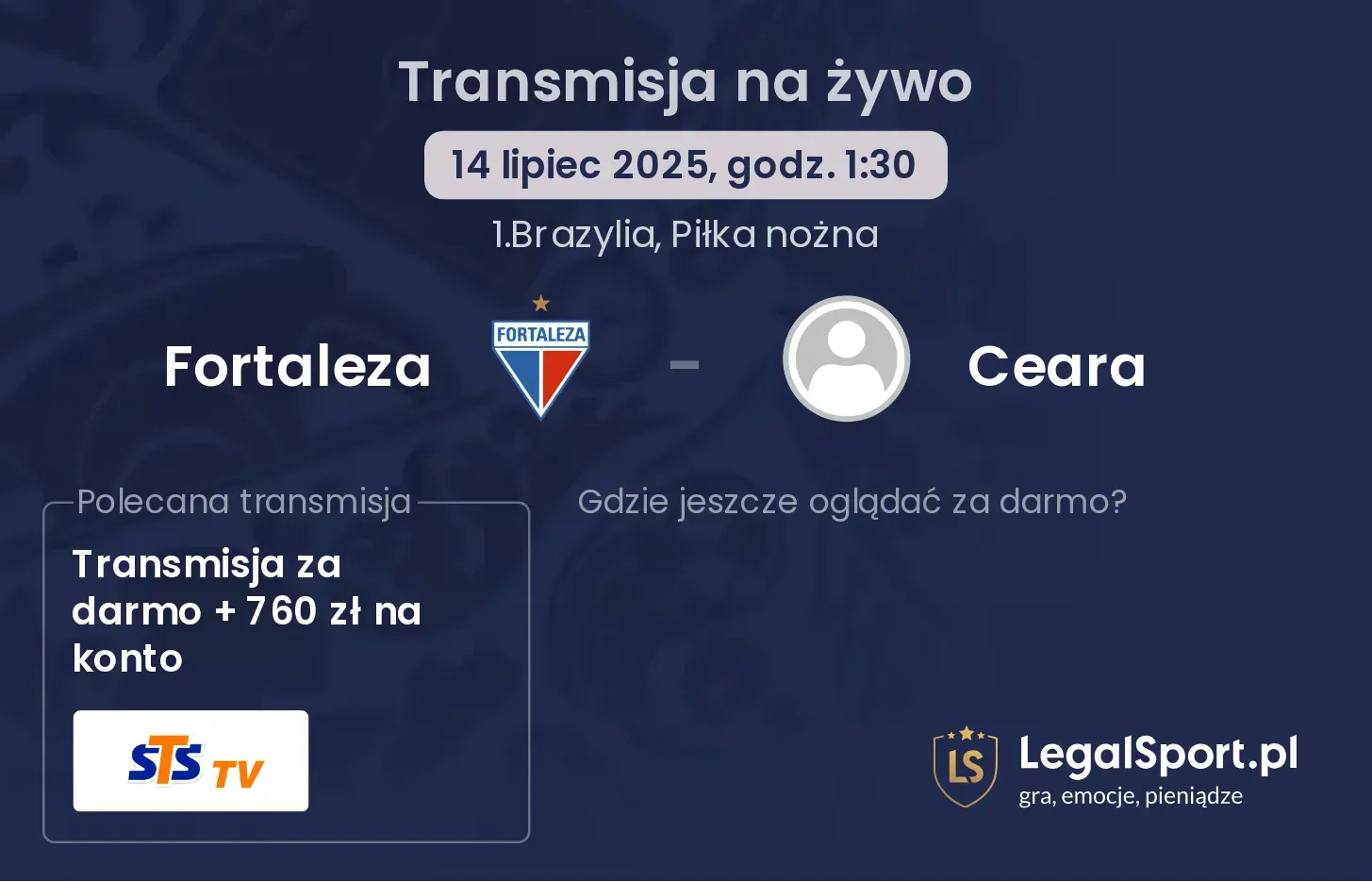 Fortaleza - Ceara gdzie oglądać?