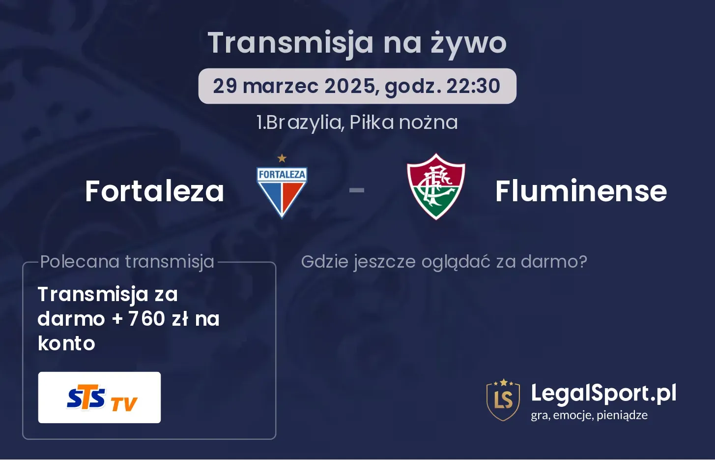 Fortaleza - Fluminense gdzie oglądać transmisję?