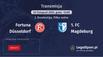 Fortuna Düsseldorf - 1. FC Magdeburg gdzie oglądać? (22.11)