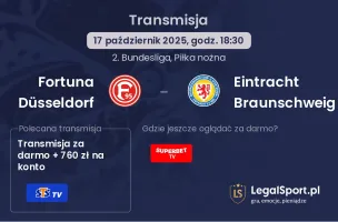 Fortuna Düsseldorf - Eintracht Braunschweig gdzie oglądać?