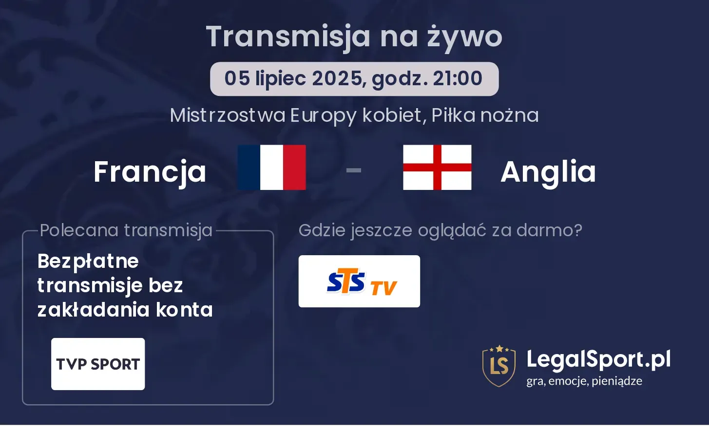 Francja - Anglia gdzie oglądać?
