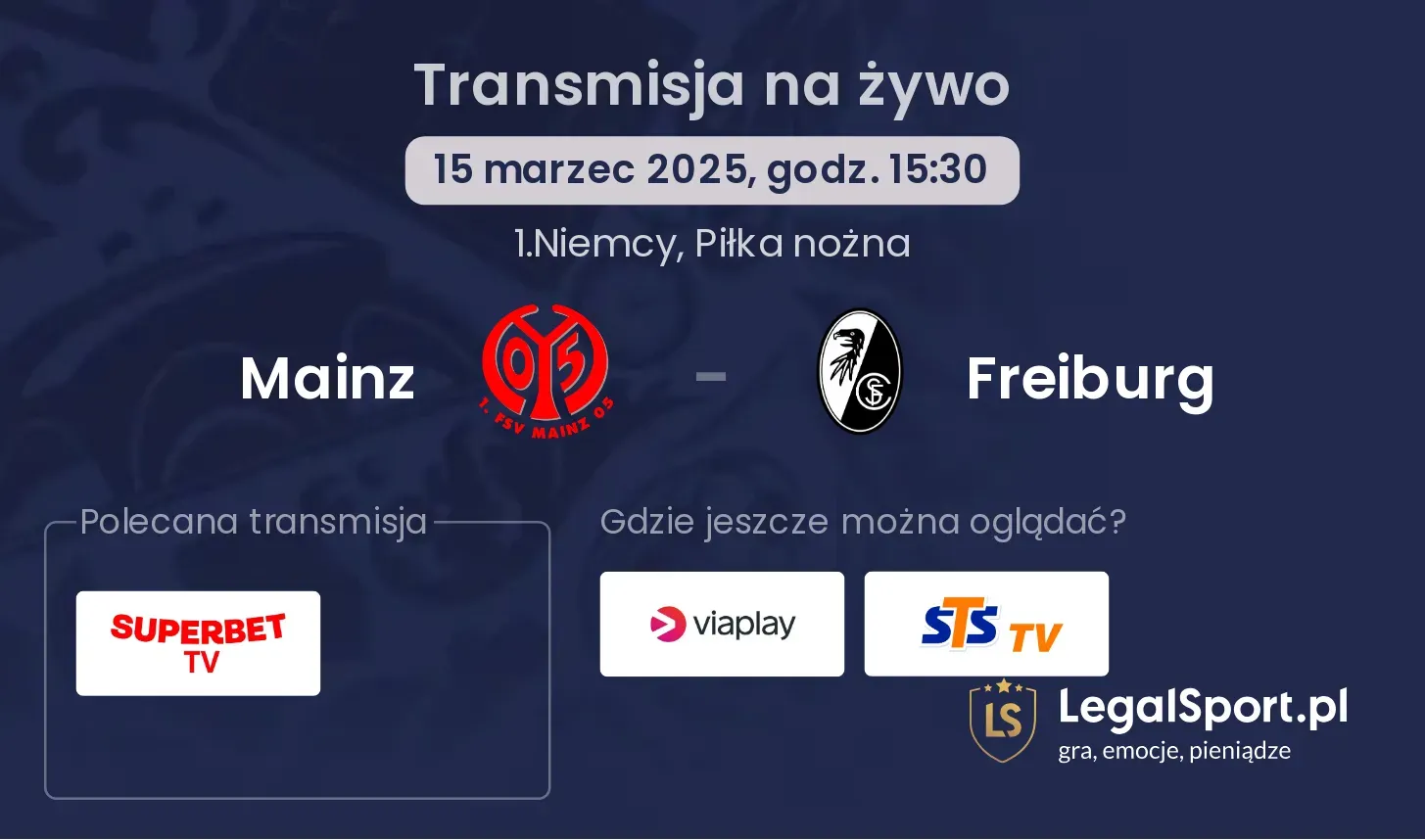 Mainz - Freiburg gdzie oglądać?