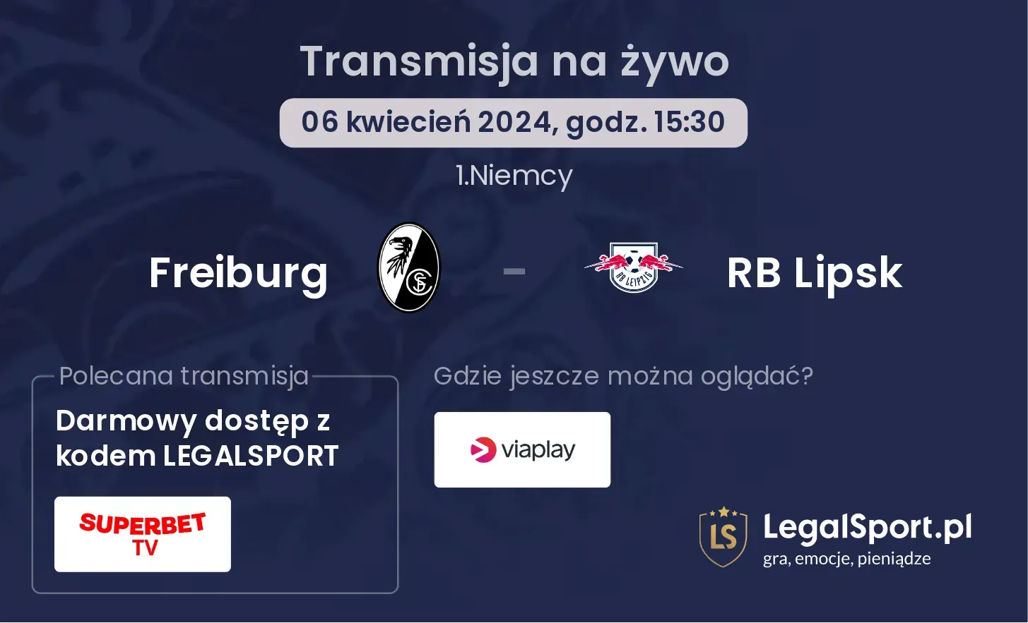 Freiburg - RB Lipsk transmisja na żywo