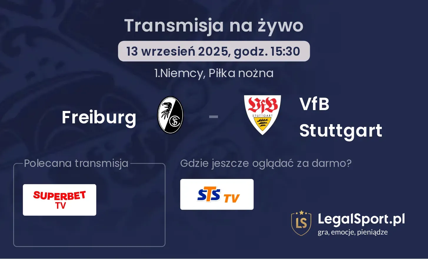 Freiburg - VfB Stuttgart gdzie oglądać?