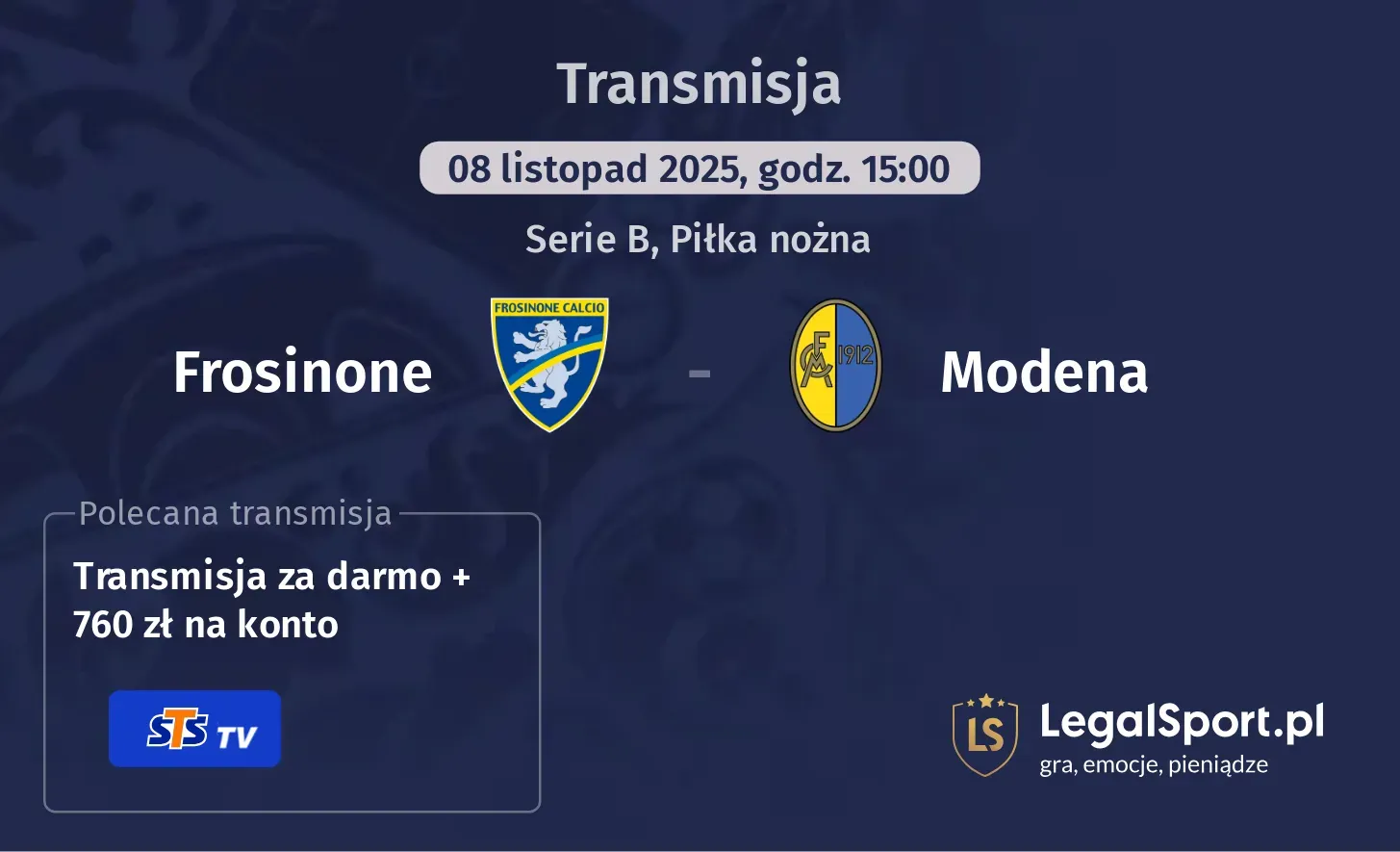 Frosinone - Modena Transmisje