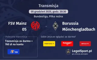 FSV Mainz 05 - Borussia Mönchengladbach gdzie oglądać? (05.12)
