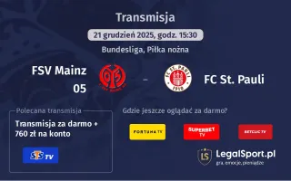 FSV Mainz 05 - FC St. Pauli gdzie oglądać? (21.12)