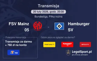 FSV Mainz 05 - Hamburger SV gdzie oglądać? (20.02)